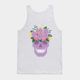 Skull and Flowers Tank Top